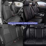 Jeep Liberty Leather Seat Covers 2002-2012 | Waterproof Full Set Protector Black - Image 3