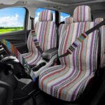 Boho Baja Car Seat Covers Full Set with Steering Wheel & Belt Pads - Image 5