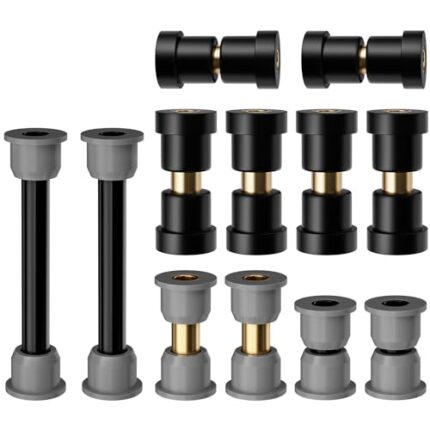 Club Car Precedent Bushing Kit, Front Suspension & Rear Suspension and A Arm Bushing Kits, Polyurethane Bushings Kit Suitable for 2004-Up Precedent, OEM #102506601, 102506401, 102956201, 102956201