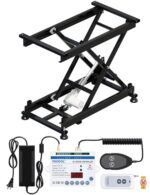 DIHOOL Electric Scissor Lift Table 350LB Load, 195-680MM Height Adjustable Electric Lifting Platform