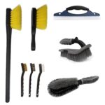 EvaClean Essentials Auto and Boat Brush Kit - 6-Piece Set for Precision Cleaning and Detailing - Multiple Sizes and Handle Lengths Plus Tire Brush Included