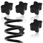 Hirificing 4PCS Coil Spring Spacers Coil Spring Booster for 1" to 1.5" Coil Spring Lift Kit, Rubber Car Lift Blocks Heavy Duty Coil Spring Spacers for Cars Trucks SUVs Car Accessories