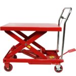 Hydraulic Lift Table Cart 660 LBS Capacity Lift Table with a 29.6" Lifting Height, Hydraulic Lift Table Equipped with 4 Wheels and a Foot Pump.