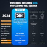 IF745 OBD2 Scanner with 7" Screen, 6 Resets, ABS & Engine Diagnostics - Image 2