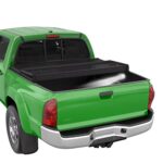 JDMSPEED Hard Tri-Fold Truck Bed Tonneau Cover Compatible with 2016-2023 Toyota Tacoma 5ft Bed Pickup Tonneau Cover Accessories with Led Light and 118 inch Waterproof Strips Bed Cover