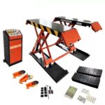 KATOOL Scissor Lift 8000 lbs X90E Mid Rise Scissor Lift Electric Release Auto Lift Car Lift Portable Car Lifts for Home Garage Lift SUV (110V)