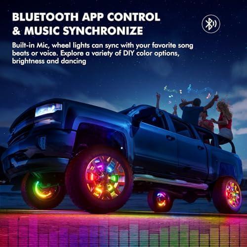 Light Up Our Rides: 17” ⁢RGB⁢ Wheel Lights for⁢ All Adventures!