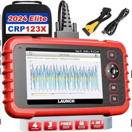 LAUNCH OBD2 Scanner CRP123X Elite Car Scanner,2024 Lifetime Free Online Update Diagnostic Scan Tool with SAS/Throttle Reset,ABS SRS Transmission Car Check Engine Code Reader,Auto VIN,Battery Test