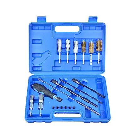 LeTkingok 19PCS Diesel Fuel Injector Seat Cleaner Set, Washing Cleaner Bristle Kit Cleaning Brushes Auto Repair Tools Car Cleaning Tool