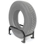 Longroadaccess Kozak Semi Truck Accessories Behind Cab Steel Single Spare Tire Holder Compatible with Freightliner Kenworth Peterbilt Volvo for Size 295/75R22.5, 11R22.5, 255/70R22.5, 285/72R22.5