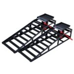 OUKIDR Car Ramps, 2 Pack Hydraulic Car Ramps Low Profile Car Lift Service Ramps for Oil Changes, Automotive Truck Wheel Ramps for Garage Car Repair, Black