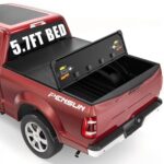 PENSUN Tri-fold Hard Truck Tonneau Cover Fit for 2009-2024 Dodge Ram1500 Pickup Truck Bed Cover Accessories W/LED 5.7/5.8ft