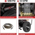 SIMPSON Cleaning WB60824 Water Blaster 4400 PSI Gas Pressure Washer, 4.0 GPM, CRX Engine, Includes Spray Gun and Wand, 5 QC Nozzle Tips, Monster Series 3/8-in. x 50-ft. Hose, 49-State