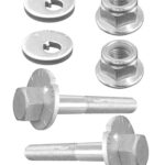 Suspension Arm Alignment Camber Bolts Adjustment Kit Fit for Nissan Armada 5.6L 2004-2015 Pathfinder 4.0L V6 2005-2012, High Strength Steel Toe Alignment Plates Kit Replace 545802S400 545802S40A, 2Pcs