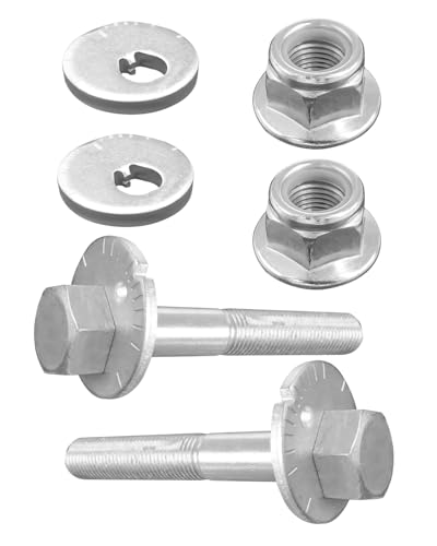 Suspension Arm Alignment Camber Bolts Adjustment Kit Fit for Nissan Armada 5.6L 2004-2015 Pathfinder 4.0L V6 2005-2012, High Strength Steel Toe Alignment Plates Kit Replace 545802S400 545802S40A, 2Pcs