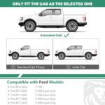 Ford F-150 F-250 Side Steps 7" Running Boards Aluminum Black Powder Nerf Bars - Image 2