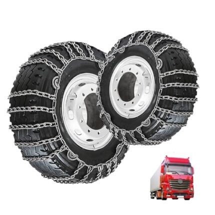 Set of 2 Tire Chains for Trucks 2pcs Snow Chains for Trucks Snow Chains for Car Tires Anti-Skid Thickening Tire Chains Winter Car Accessories No Jack Required 2pcs 295/80R22.5 2pcs 315/80R22.5