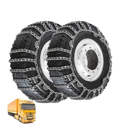 YAGOLD Set of 2 Tire Chains for Trucks 2pcs Snow Chains for Trucks Snow Chains for Car Tires Anti-Skid Thickening Tire Chains Winter Car Accessories No Jack Required 2pcs 6.00-14 2pcs 12.00-20