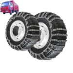 YAGOLD Set of 2 Tire Chains for Trucks 2pcs Snow Chains for Trucks Snow Chains for Car Tires Anti-Skid Thickening Tire Chains Winter Car Accessories No Jack Required 2pcs 8.25-20 2pcs 315/80R22.5