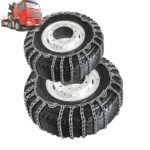 YAGOLD Set of 2 Tire Chains for Trucks 2pcs Snow Chains for Trucks Snow Chains for Car Tires Anti-Skid Thickening Tire Chains Winter Car Accessories No Jack Required 2pcs 295/70R22.5 2pcs 315/80R22.5