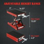 Heavy-Duty 1100 LB Motorcycle Scissor Lift Jack - Wide Deck, Street Bikes & ATV Support - Image 3