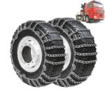 YAGOLD Set of 2 Tire Chains for Trucks 2pcs Snow Chains for Trucks Snow Chains for Car Tires Anti-Skid Thickening Tire Chains Winter Car Accessories No Jack Required 2pcs 285/80R22.5 2pcs 12.00-20