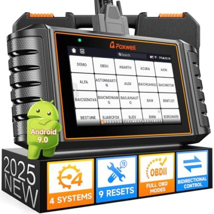 2025 FOXWELL NT716 OBD2 Scanner Bidirectional Control 9+ Resets Scan Tool ABS SRS Transmission Engine Diagnostic Code Reader WiFi Update Injector Coding/D-P-F/BMS/ABS Bleed/Oil/EPB/TPMS/SAS/Throttle