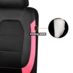 Breathable Leather Car Seat Covers for Women - Universal Fit, Airbag Safe, Black/Pink - Image 8