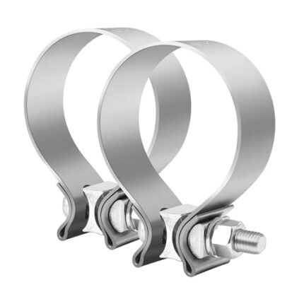 EVIL ENERGY 3.0 Inch Exhaust Clamp,Narrow Band Muffler Clamp Stainless Steel for Pipes,Mufflers,Catalytic Converters 2PCS