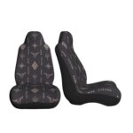 Cowprint Western Car Seat Covers | 2-Piece Set Rustic Truck Interior Accessories - Image 2