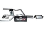 Truck Exhaust Kits - Shop Line Dual Exhaust Sytem 2.5 inch Aluminized Pipe Flowmaster Flow FX Muffler Chrome Tips