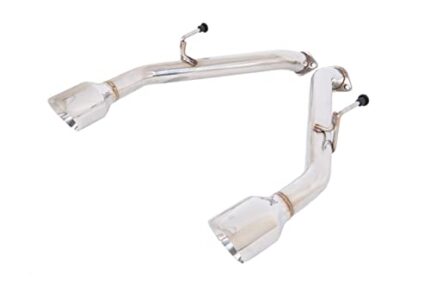 Replacement For 2014-Present Infiniti Q50 STAINLESS STEEL POLISHED SILVER Muffler Axle Back 4" Double Wall Dual Tips Exhaust