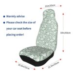 Sage Green Floral Car Seat Covers | Universal Fit SUV Sedan Van (2Pc) - Image 3