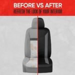 Motor Trend Gray Neoprene Waterproof Car Seat Covers - Front Seats Only - Image 5