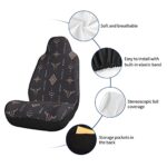 Cowprint Western Car Seat Covers | 2-Piece Set Rustic Truck Interior Accessories - Image 4