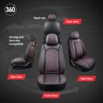 Premium Seat Covers for Sedans & SUVs | Universal Fit, Breathable Black/Red - Image 6