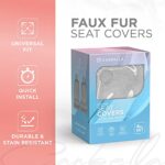 Carbella 2-Pack Plush Gray Sheepskin Car Seat Covers - Soft, Stylish & Comfy - Image 2