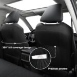 Toyota Corolla Custom Seat Covers: 2-Pack Black Faux Leather Protection 2014-2019 - Image 2