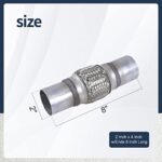 Stainless Steel Exhaust Flex Pipe 2" x 4" Braided Universal Repair Kit (2-Pack) - Image 3