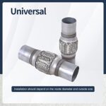 Stainless Steel Exhaust Flex Pipe 2" x 4" Braided Universal Repair Kit (2-Pack) - Image 5