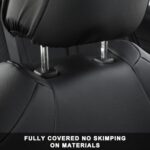 Toyota Corolla Custom Seat Covers: 2-Pack Black Faux Leather Protection 2014-2019 - Image 6