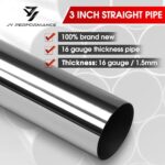 JY Performance 3" T304 Stainless Steel Exhaust Pipe | Universal Straight Tubing 47.3" - Image 3