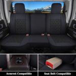 Premium Waterproof Dodge RAM Seat Covers | Full Set, 2002-2024 Models, Black Curved Bench - Image 3