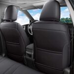 Premium Leather Toyota Corolla Seat Covers 2014-2019 L LE Eco XLE Full Set Black - Image 2