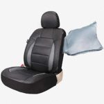 Platinum Vinyl Faux Leather Car Seat Covers Black/Grey, Airbag Safe, 2-Pack - Image 6