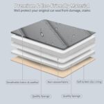 Premium Leather Car Seat Covers: Universal Fit, Lumbar Support, Waterproof Gray - Image 6