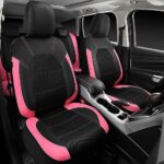 Breathable Leather Car Seat Covers for Women - Universal Fit, Airbag Safe, Black/Pink - Image 9