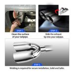 Dual Exhaust Tip 2.5" Inlet 3.5" Outlet Chrome Polished Stainless Steel - Image 6