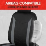 Motor Trend Gray Neoprene Waterproof Car Seat Covers - Front Seats Only - Image 7