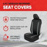 Motor Trend Gray Neoprene Waterproof Car Seat Covers - Front Seats Only - Image 2